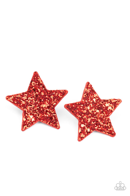 Paparazzi Hair Accessories -  Star-Spangled Superstar - Red
