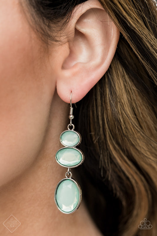 Paparazzi Earrings - Tiers Of Tranquility - Blue - Fashion Fix - 15FF